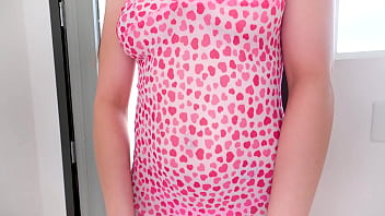 Kyra rose cute coed with big natural tits big cock pov blowjob and cum swallow