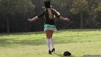 Blonde tasha reign finger fucks her ass & dildo fucks her cunt