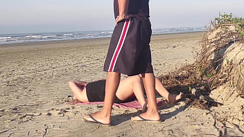 Couple caught having sex on the beach