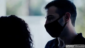 Petite ebony scarlit scandal has been taken care of her ill husband during the stays quiet about it so she can fuck the delivery guy