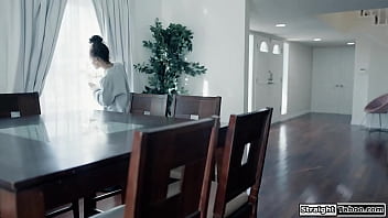 Petite ebony scarlit scandal has been taken care of her ill husband during the stays quiet about it so she can fuck the delivery guy