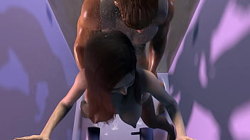 Standing fuck a hot asian girl in the shower