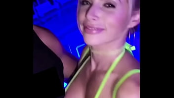 Pov blonde raver slut takes you to rooftop to suck and get creampie