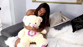 My latina relative masturbates her teddy bear