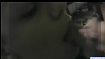 Sexy step sister gives bro a blow