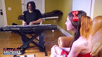 Super sensual cloe was dicked & facialized by the piano man