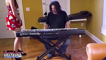 Super sensual cloe was dicked & facialized by the piano man