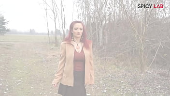 Outdoor cumshot in the park