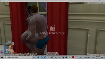 Lucky guy gets his boner crushed by thick wide hips asian