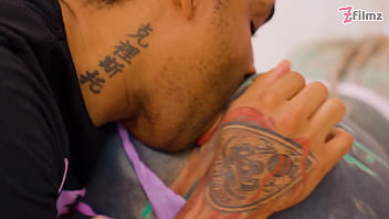 Tattooed girl takes deep bbc anal atm & facial cumshot