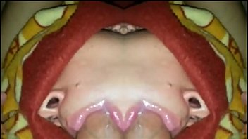 Weird intimate blowjob