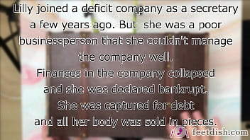 A woman cut in pieces feet box 1 6