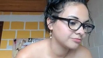 Big titty girl squirts in red fishnet