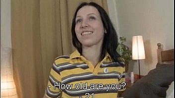 Creampie for a skinny brunette