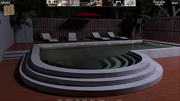 Claire sit's on av's face in the library