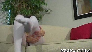 Sexy minx in fancy panties