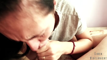 Young wife relaxes my morning wood