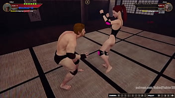 Vilkor vs anna nf3d mixed kinky combat maledom