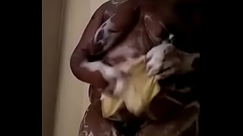Bbw washes down her body