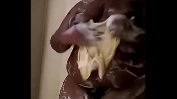Bbw washes down her body