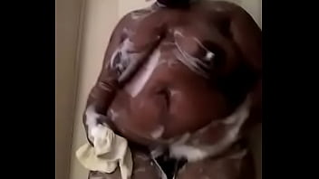Bbw washes down her body