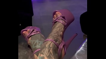 Do you like my long tattoo legs in high heels i have a secret hidden for you in the background hotel bizart is a