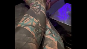 Do you like my long tattoo legs in high heels i have a secret hidden for you in the background hotel bizart is a