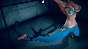 ナミがされてくすぐられてしまうシーン