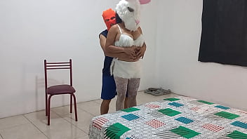 My Stepmother's New Halloween Fantasy She Dress Up As A Sexy Bunny And I Use Her As A Sexual Object By Fucking Her Like A Slut In My Bed thumbnail