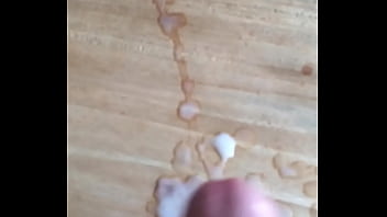 Me coming on our dining room table