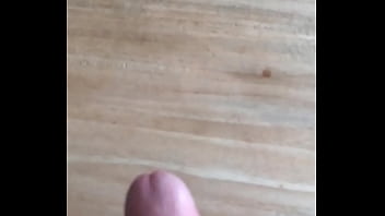 Me coming on our dining room table