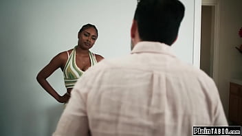 Stepdad Caught A Glimpse Of His Ebony Stepdaughter Destiny Mira Nude On The Nannycamshe Catches Him With A Camera In Her Room And Makes Him Lick Her thumbnail