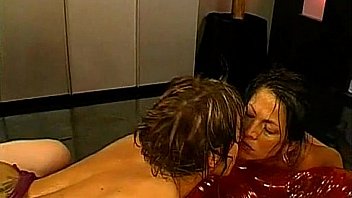 Group pissing on lusty hotty