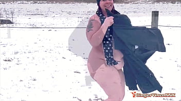 Naked snow bunny outside Naked snow bunny outside