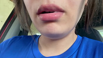 Awesome spitting mouth latina