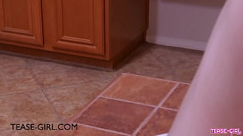 Pretty brunette caress her body in the bath