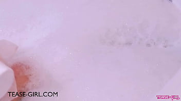 Pretty brunette caress her body in the bath Pretty brunette caress her body in the bath