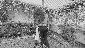 Pregnant slut sucks black dick outside in broad daylight