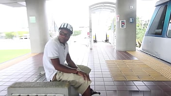 Pregnant slut sucks black dick outside in broad daylight