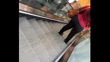 Thick chick on the elevator with big booty