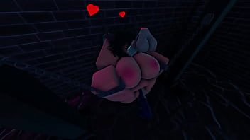 Roblox whore gets fucked in a dungeon