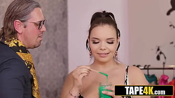 Designer dresses turn innocent bbw girlfriend into a raging nympho