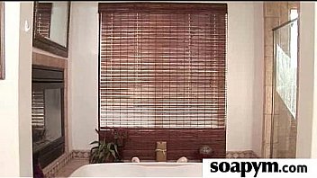 Soapy massage and shower blowjob 13