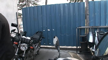 Sexy blonde girl banged by two hunks