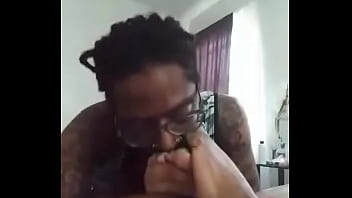 Sole massage with my tongue