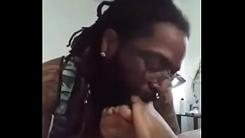 Sole massage with my tongue