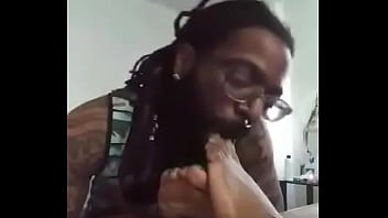 Sole massage with my tongue