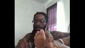 Sole massage with my tongue