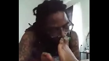 Sole massage with my tongue