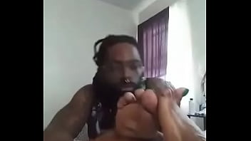 Sole massage with my tongue